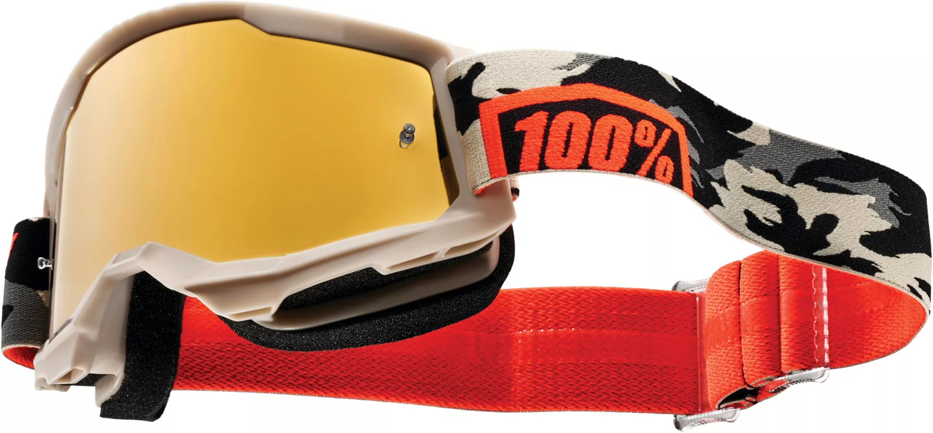 LUNETTES 100% STRATA 2 KOMBAT GOLD MIRROR