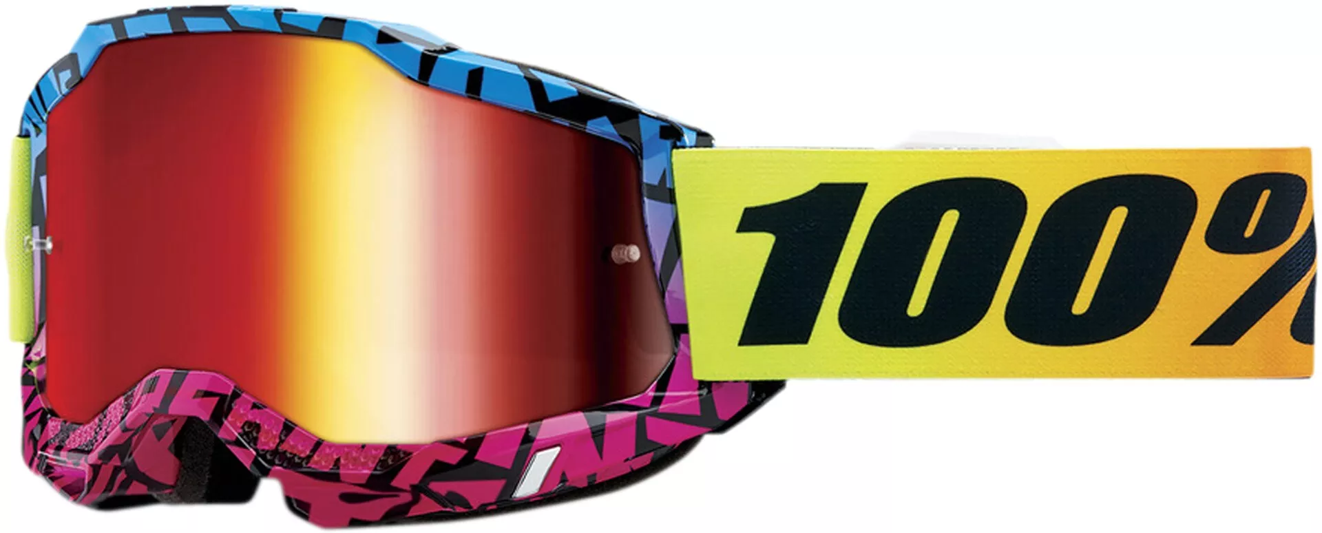 LUNETTE 100% ACCURI GOGGLE KB43 DSPRAY-MIRROR RED LENS