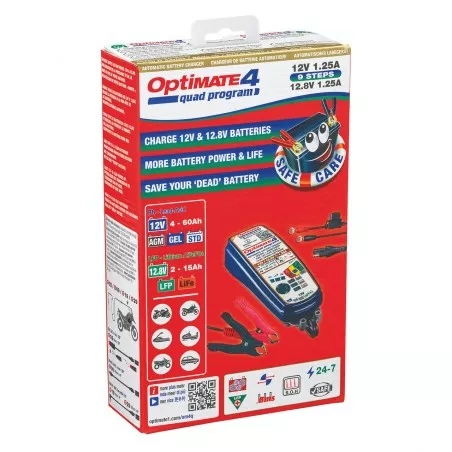 OPTIMATE 4 CHARGEUR 12V QUAD PROGRAM