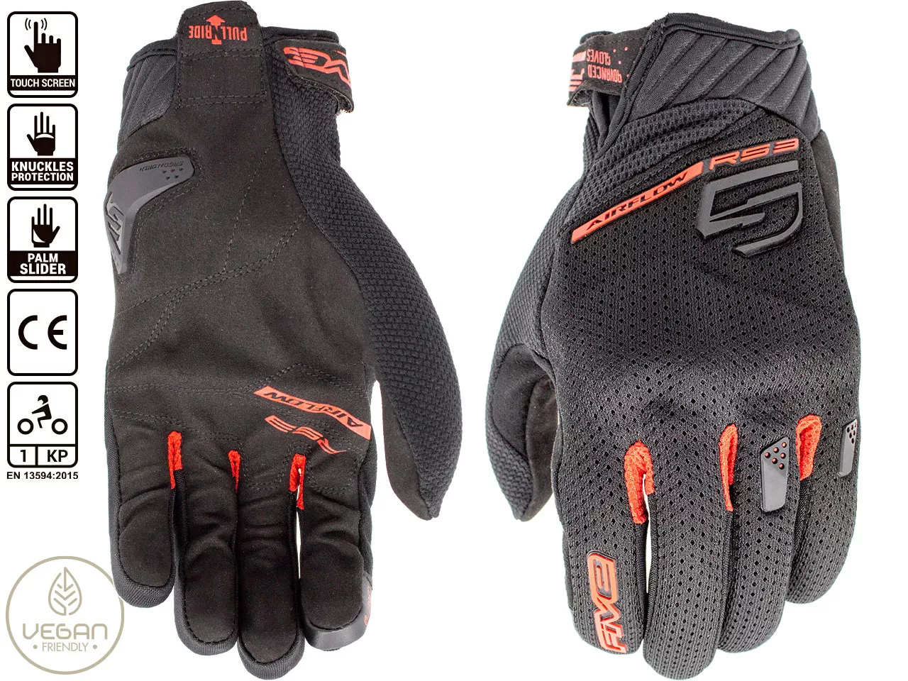 GANTS FIVE RS3 EVO AIRFLOW N-ROUGE