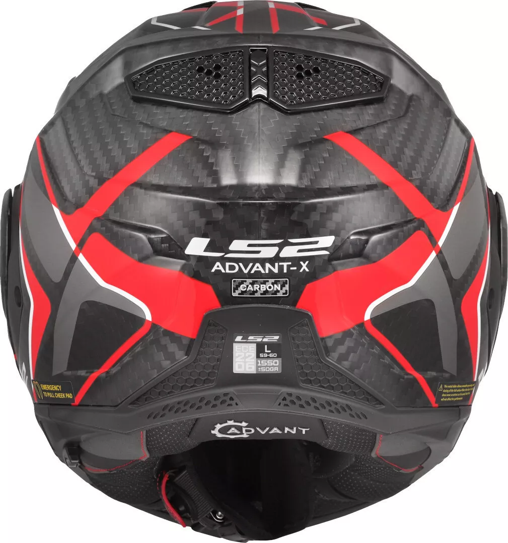 CASQUE LS2 ADVANT X CAR FUTUR II ROUGE