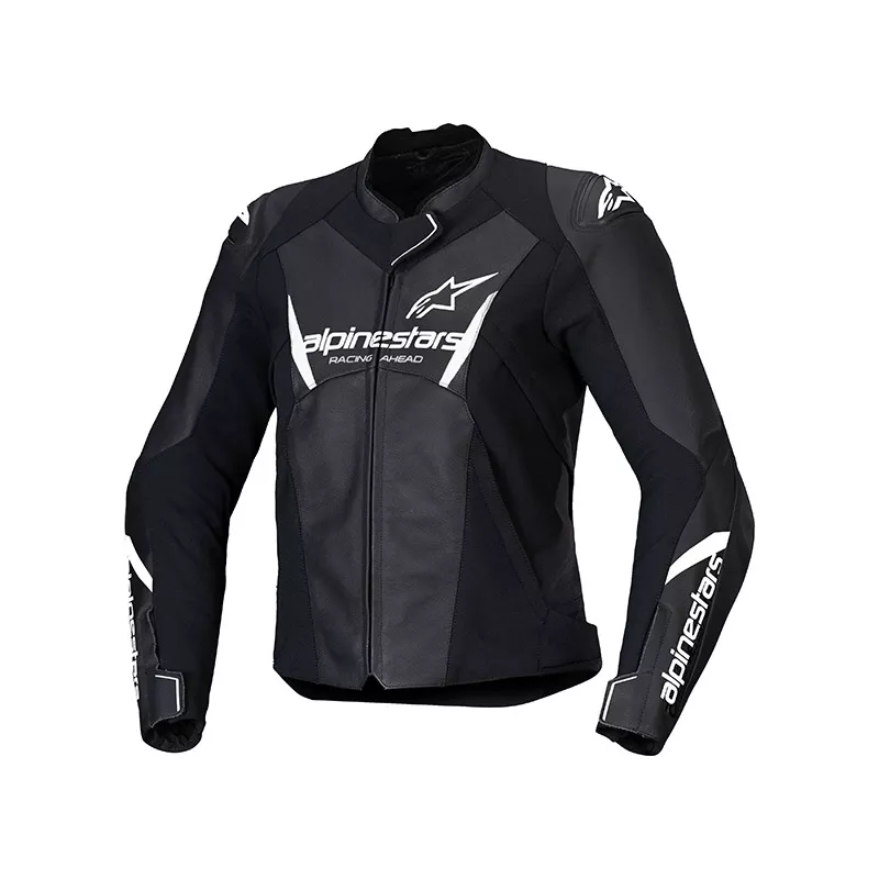 BLOUSON ALPI STELLA CUIR FASTER V3 N-BLANC
