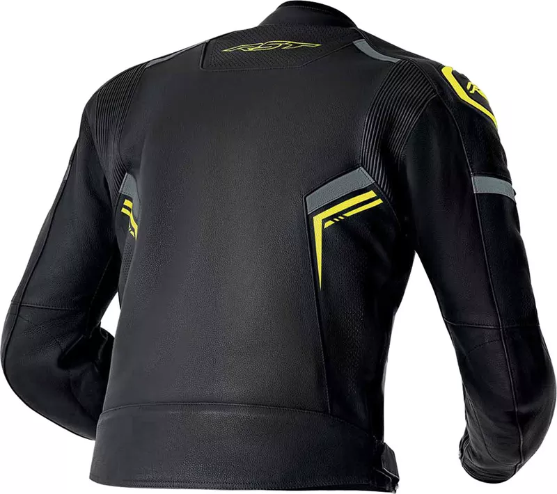 BLOUSON RST CUIR S1 D3O N-JAUNE