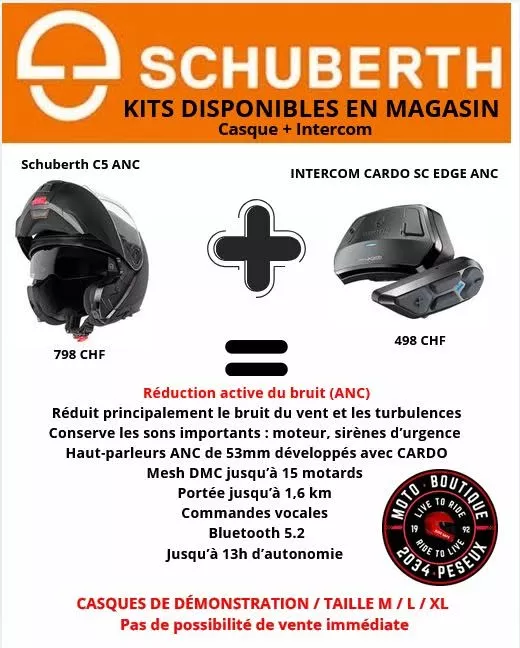 KIT TEST SCHUBERTH C5 ANC + SC EDGE ANC